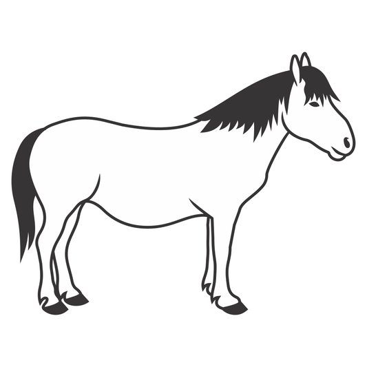 Creative vector design of a horse for crafting projects