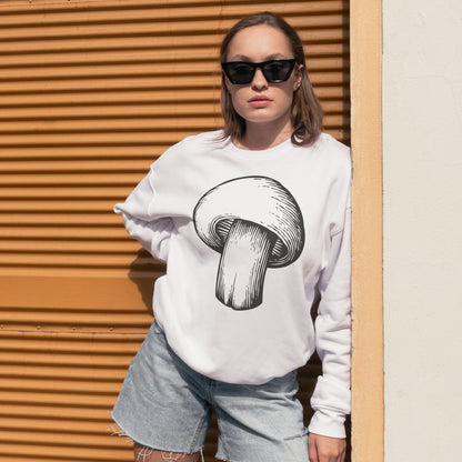 Engaging vintage mushroom outline design for crafting