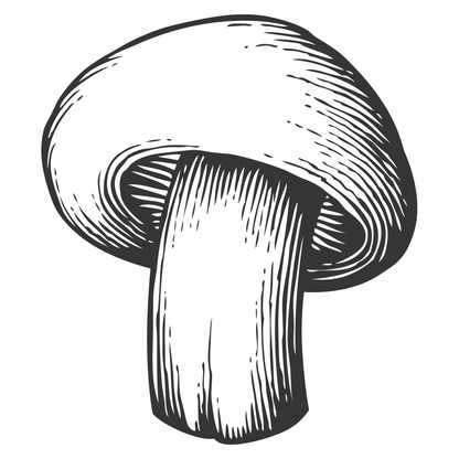 Engaging vintage mushroom outline design for crafting