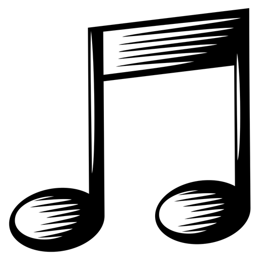 Creative music note vector design for cutting machines