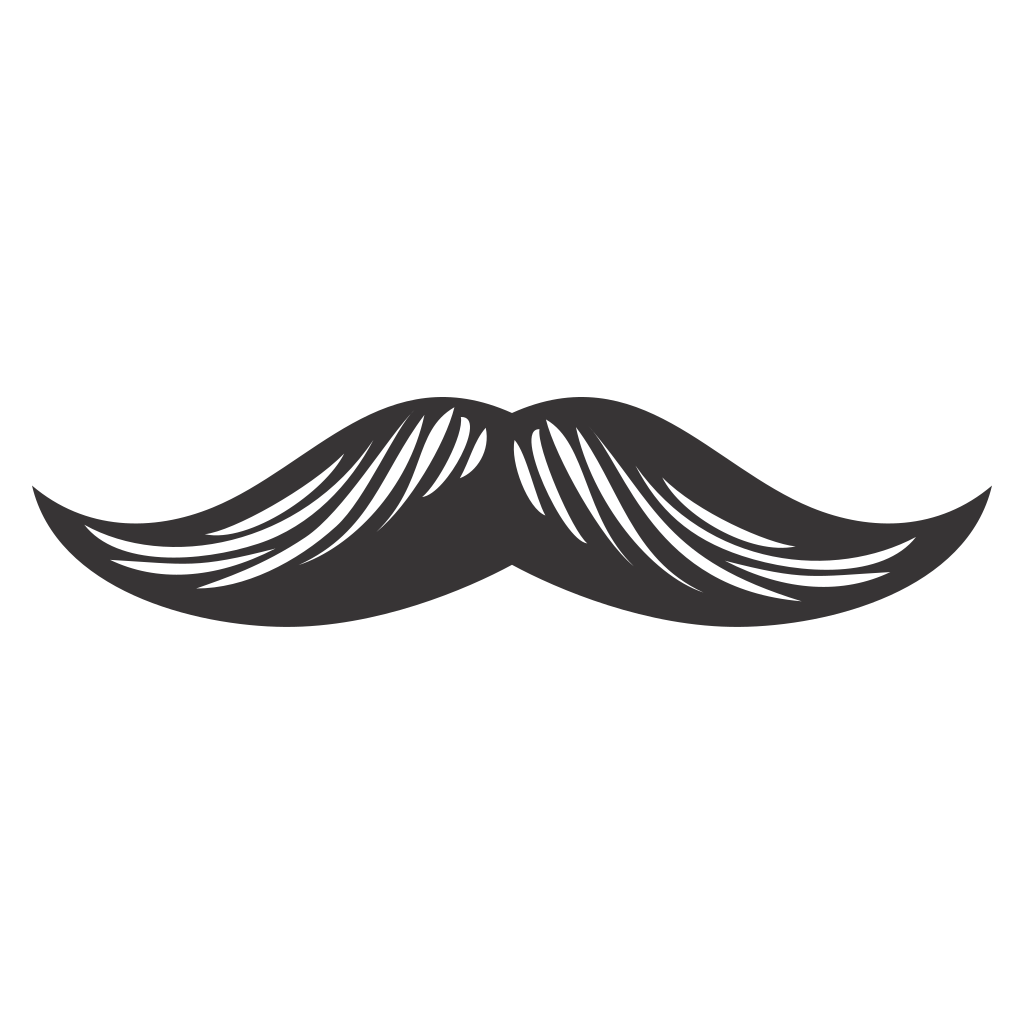 Creative black mustache vector for cutting machine projects
