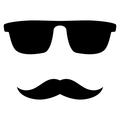 Stylish mustache and sunglasses vector design for crafts