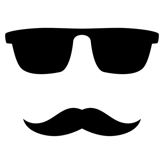 Stylish mustache and sunglasses vector design for crafts