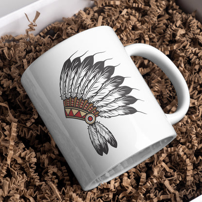 Native American Indian chief headdress design for crafting