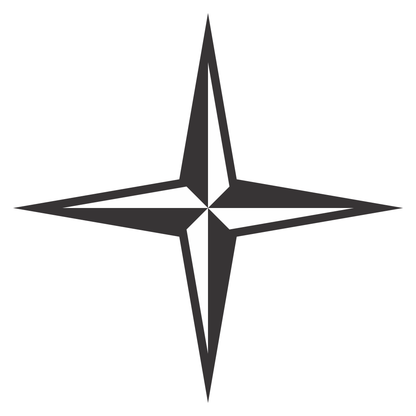 Nautical star silhouette design for creative cutting projects