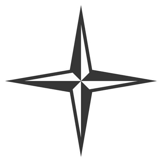 Nautical star silhouette design for creative cutting projects