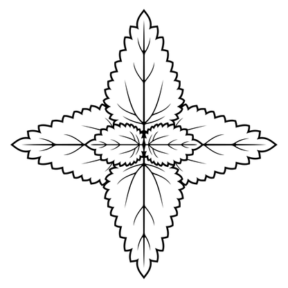 Elegant nettle leaf design for cutting machines