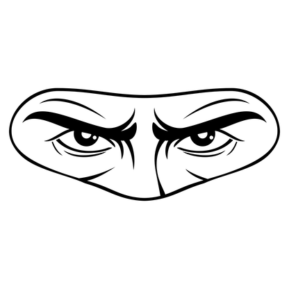Layered ninja eyes vector design for creative cutting