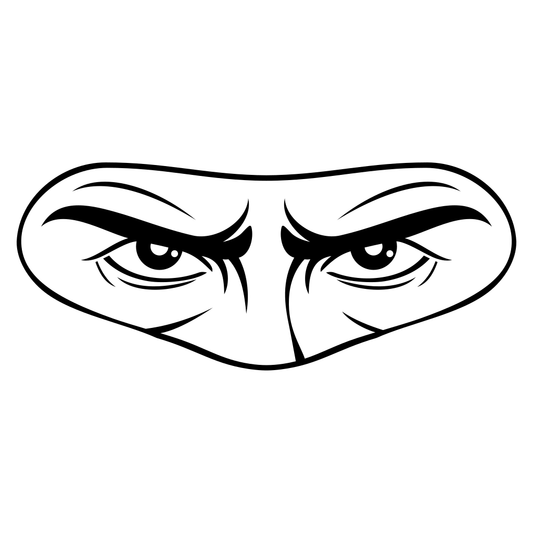 Layered ninja eyes vector design for creative cutting