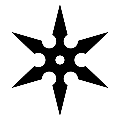 Intricate ninja star design for creative cutting projects