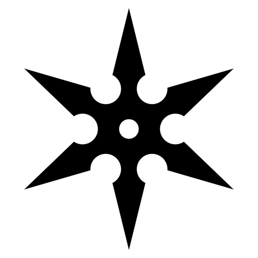 Intricate ninja star design for creative cutting projects