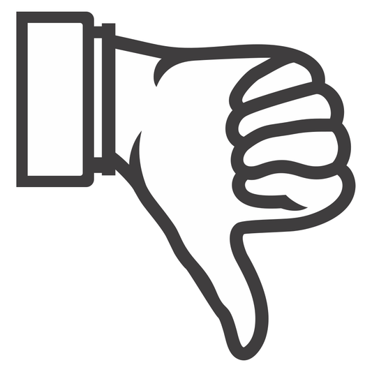 Creative vector design of a hand giving a thumbs down gesture