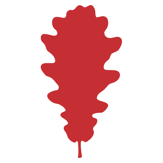 Creative red oak leaf design for cutting machines