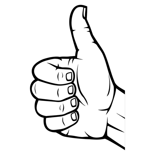 Creative thumbs up design for crafting and cutting projects