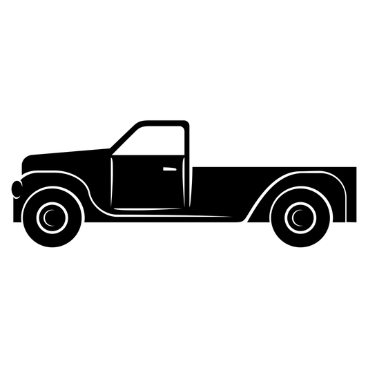 Classic black truck silhouette design for crafting projects