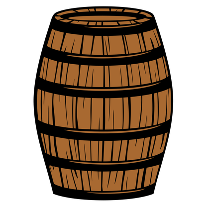 Old wooden barrel design for crafting and decoration