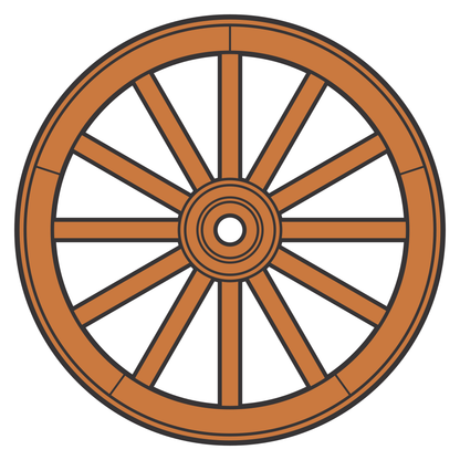 Explore the rustic charm of an old wooden wheel for cutting