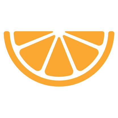 Bright orange slice design for crafting and cutting machines