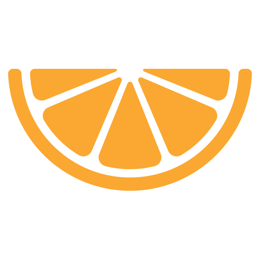 Bright orange slice design for crafting and cutting machines