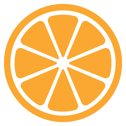 Bright orange citrus slice design for creative projects