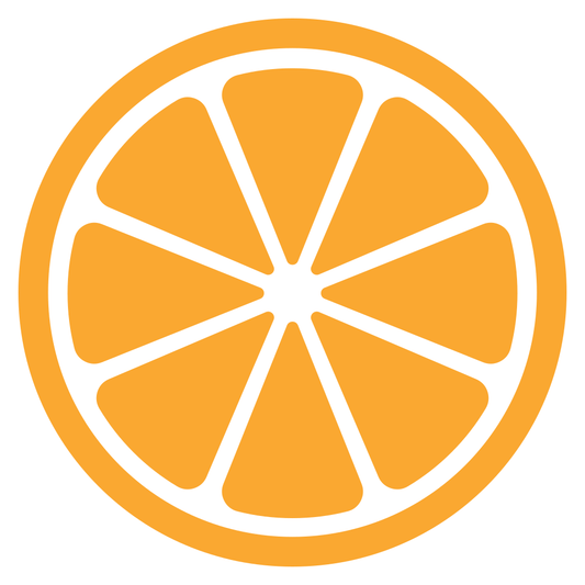 Bright orange citrus slice design for creative projects