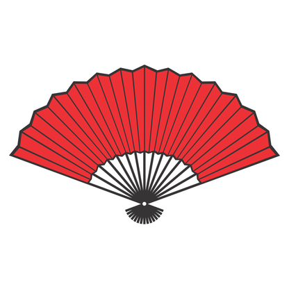 Elegant oriental fan design for creative cutting projects