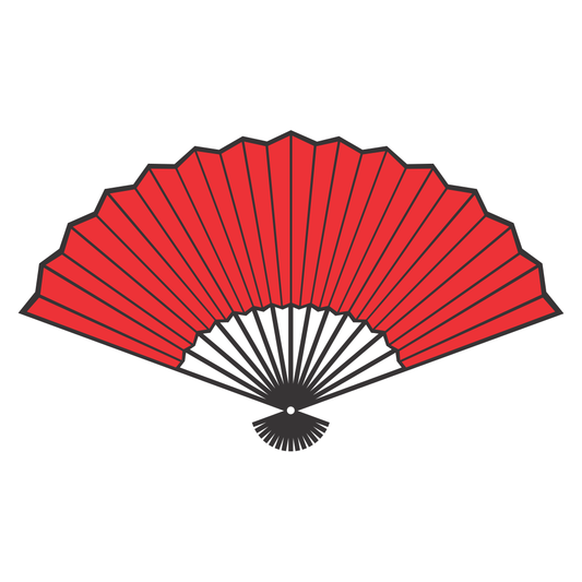 Elegant oriental fan design for creative cutting projects