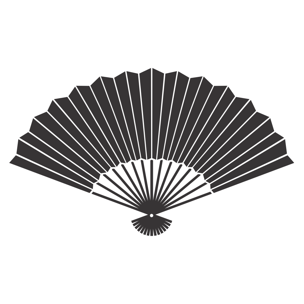 Elegant oriental fan design perfect for cutting machines