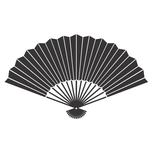 Elegant oriental fan design perfect for cutting machines