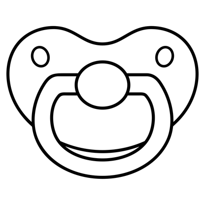 Unique black and white vector design of a pacifier for crafts