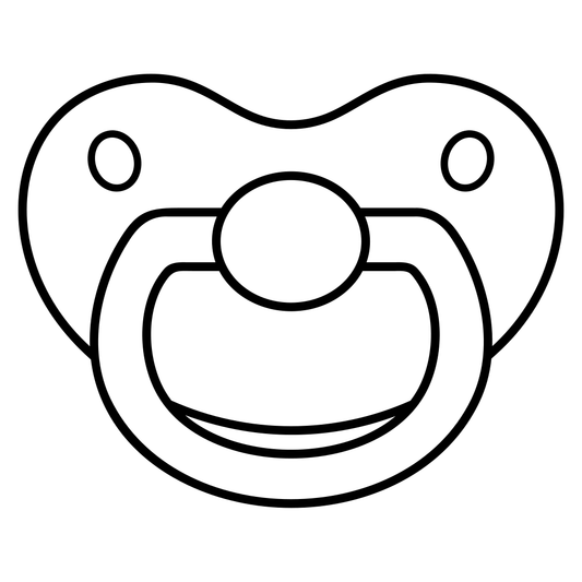 Unique black and white vector design of a pacifier for crafts