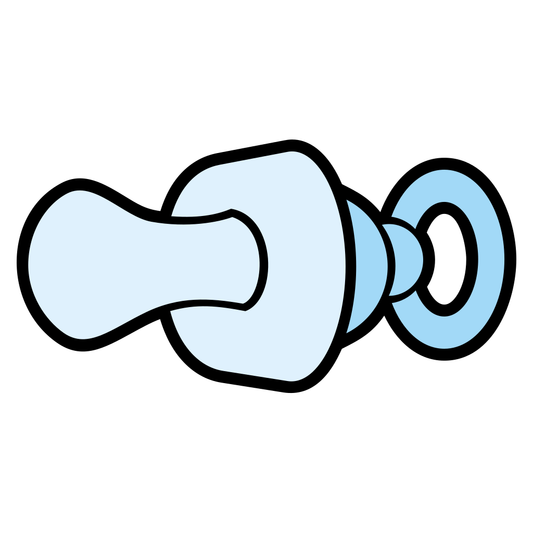 Creative pacifier design for cutting machines in soft blue