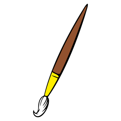 Creative vector SVG design of a paint brush for crafting