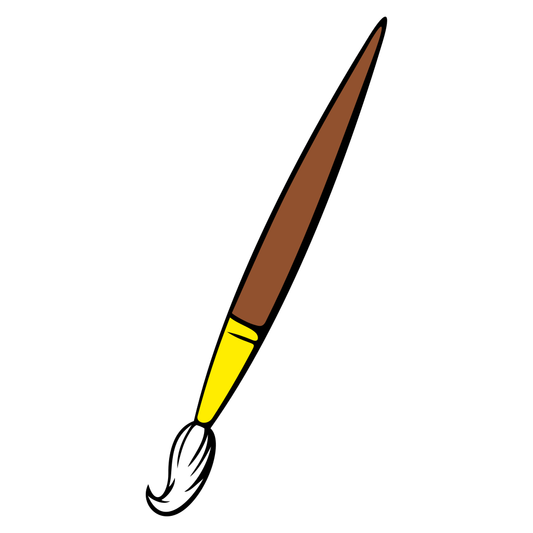 Creative vector SVG design of a paint brush for crafting