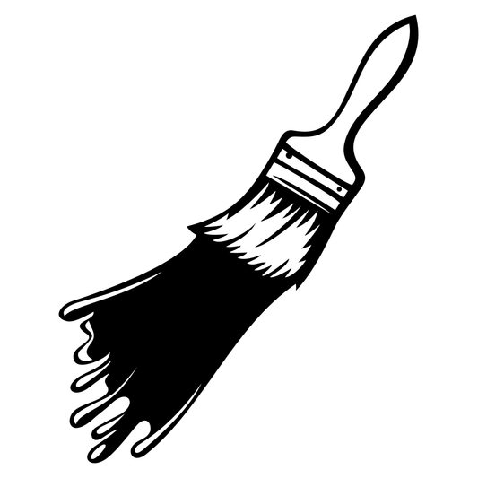Creative paint brush design for cutting machines in SVG format