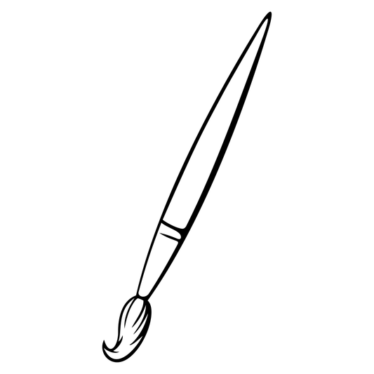 Creative paint brush vector design for cutting projects