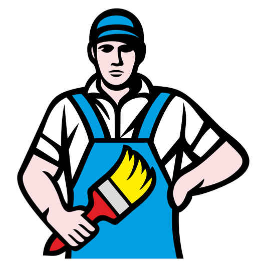 Creative vector design for cutting machines featuring a painter