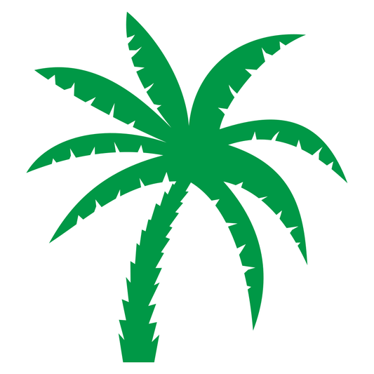 Tropical palm tree silhouette design for versatile crafts