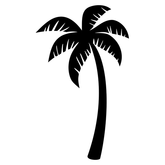 Stylized palm tree silhouette design for crafting enthusiasts