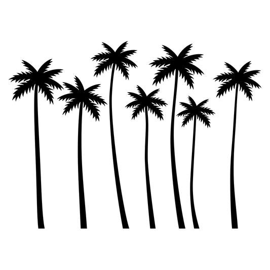 Elegant silhouette of palm trees for creative projects