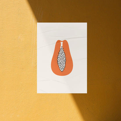 Creative vector design of a papaya silhouette for crafting