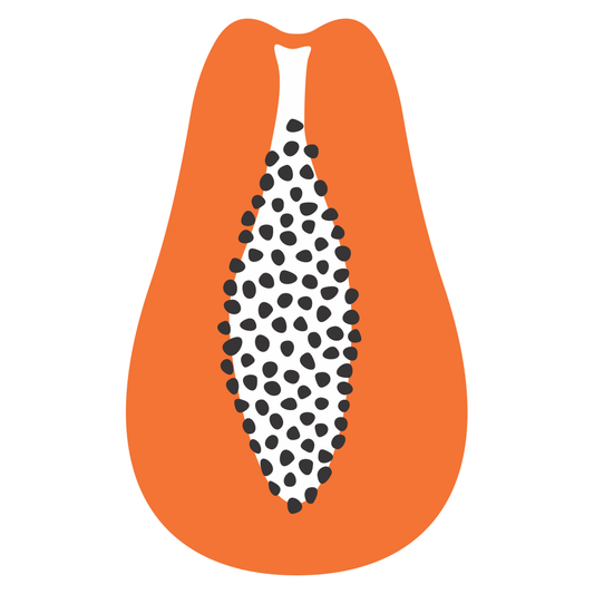Creative vector design of a papaya silhouette for crafting