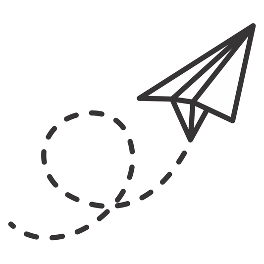 Creative paper airplane with a dynamic flight path