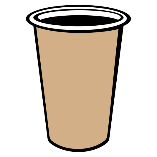Creative paper coffee cup vector design for cutting machines