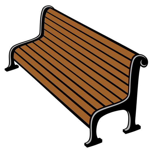 Elegant park bench design for outdoor settings
