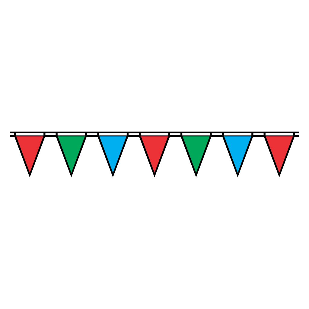 Colorful party flags for festive celebrations and gatherings