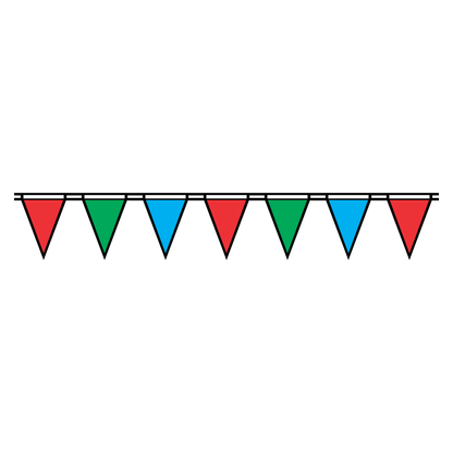 Colorful party flags for festive celebrations and gatherings