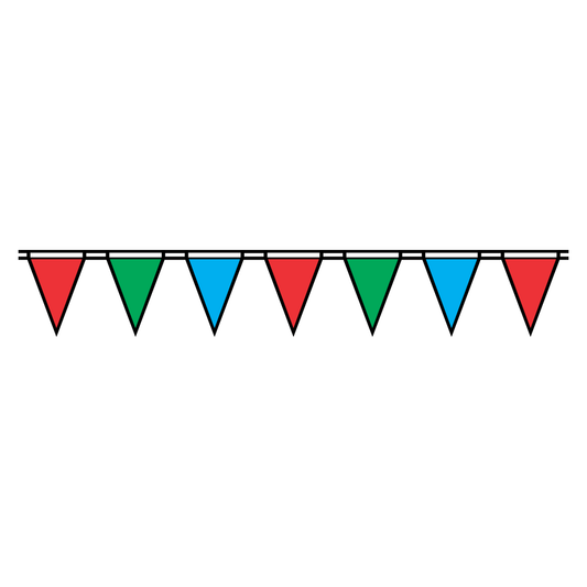 Colorful party flags for festive celebrations and gatherings