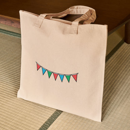 Colorful party flags for festive celebrations and gatherings