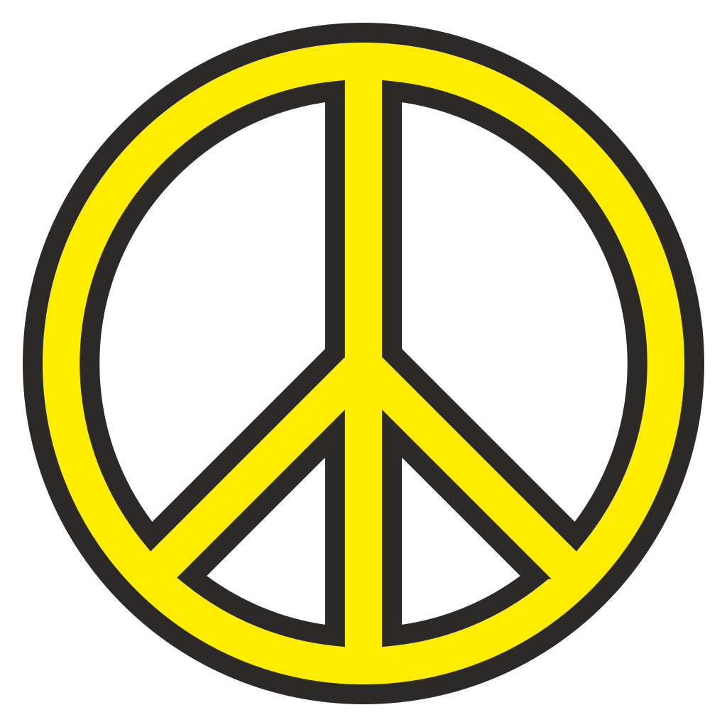 Peace symbol vector design for creative cutting machines